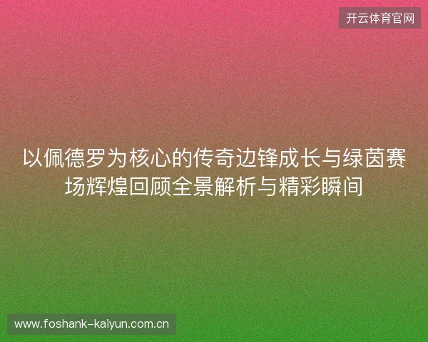 以佩德罗为核心的传奇边锋成长与绿茵赛场辉煌回顾全景解析与精彩瞬间 以佩德罗为核心的传奇边锋成长与绿茵赛场辉煌回顾全景解析与精彩瞬间
