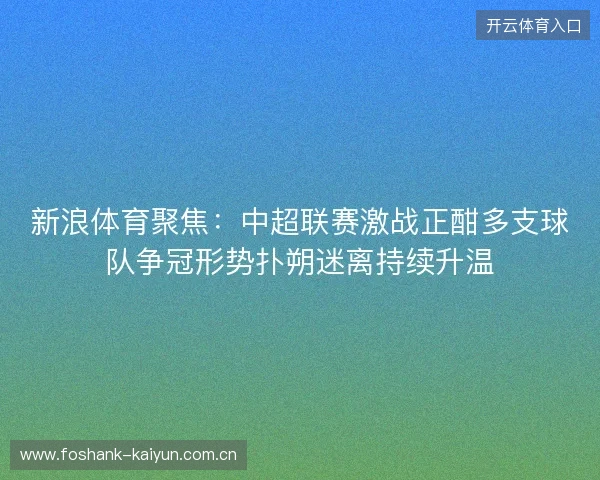 新浪体育聚焦:中超联赛激战正酣多支球队争冠形势扑朔迷离持续升温 新浪体育聚焦:中超联赛激战正酣多支球队争冠形势扑朔迷离持续升温