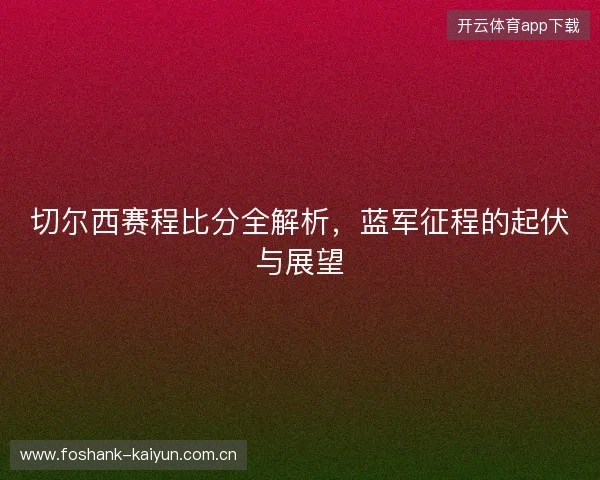 切尔西赛程比分全解析，蓝军征程的起伏与展望